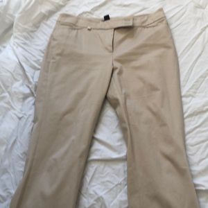 White House black market tan boot cut pants